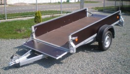 VZ23N 2060 x 1240 x 350 - Přívěsy s překližkovými bočnicemi - profi - Jednoosé nebržděné